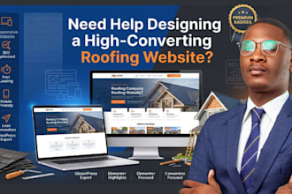 design a professional roofing contractor wordpress website