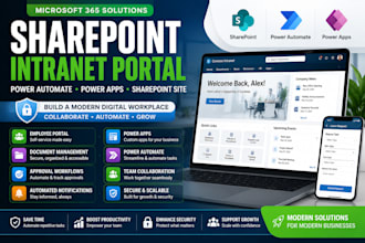 design microsoft sharepoint intranet portal with power apps and power automate
