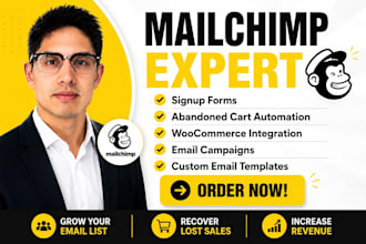 setup wix mailchimp signup form, abandoned cart, email campaign, email template