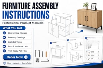 l create furniture assembly instructions and product manuals