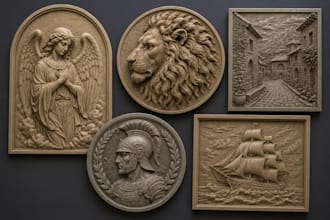 create custom 3d bas relief sculptures from 2d image for cnc and 3d printing