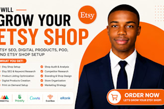 grow your etsy shop with etsy seo, etsy digital products, pod, etsy shop setup