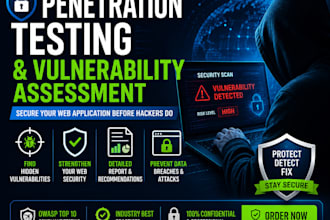 do penetration testing, vulnerability assessment on your web application pentest