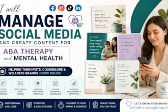 manage social media and create content for aba therapists psychologists