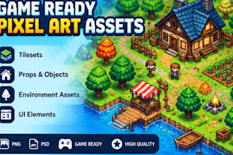 create pixel art game assets, sprites and characters for your indie game