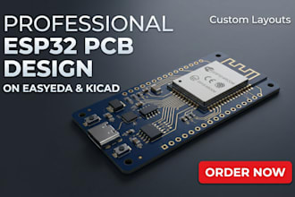 do pcb design for esp32 on easyeda and kicad