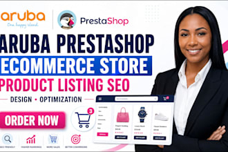 design aruba prestashop ecommerce store product listing SEO optimization expert