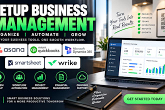 setup business management asana quickbooks online dynamics 365 smartsheet wrike