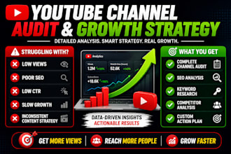 do a complete youtube channel audit and growth strategy