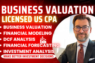 build a financial model, perform business valuation and investment analysis