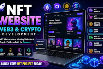 build nft website, nft marketplace, crypto website,web3 dapp and minting website