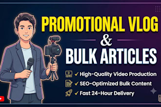 write promotional and bulk SEO articles for your blog