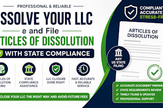 dissolve your llc and file articles of dissolution with state compliance