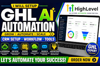 ghl ai automation CRM setup workflow chatbot booking follow up lead gen tools