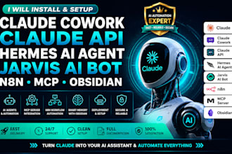 install claude cowork claude api hermes ai agent jarvis ai bot n8n mcp obsidian