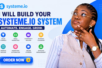 systemeio booking, community, system io online course, sales funnel, sales page