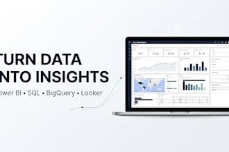 create power bi dashboard, data visualization, sql and bigquery analytics