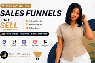 build a high converting sales funnel for your digital products coaches, creators