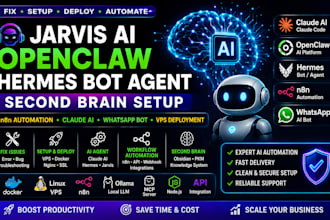 jarvis ai fix openclaw hermes bot agent second brain setup n8n claude ai bot vps