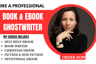 ghostwrite christian book, self help book, sermon, and spiritual memoir