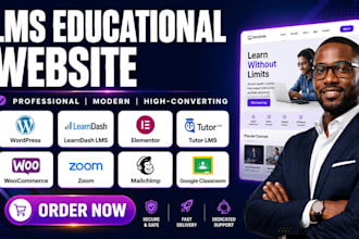 lms educational website elearning website online course website daycare website