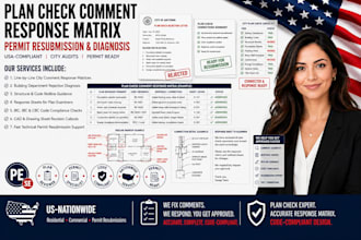 prepare plan check comment response matrix for permit resubmission