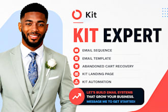 setup convertkit email sequence convertkit email template kit landing page