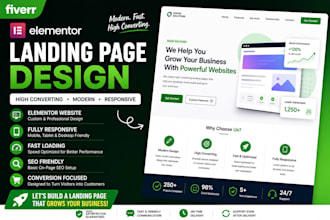 develop wordpress landing page using elementor