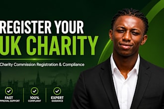 register your UK charity with charity commission and ensure full compliance