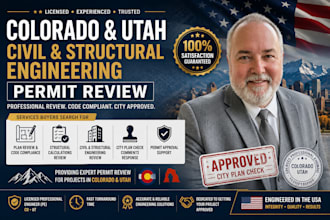offer colorado and utah civil structural engineering permit review
