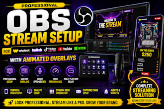 setup professional obs stream for whatnot, twitch, tiktok and youtube