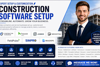 setup contractor foreman houzzpro jobber servicetitan fieldpulse simpro buildops