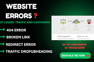 fix 301 redirect 404 errors broken links technical SEO indexing htaccess issue