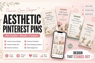 design aesthetic canva pinterest pins for coaches, coach branding pin design