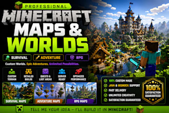 build custom minecraft survival adventure rpg maps and custom worlds
