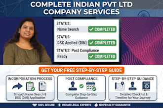 register indian company, llp ,opc and handle roc compliance