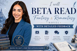 beta read your fantasy and romantasy novel with detailed feedback