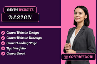 design canva website ugc portfolio website canva template canva landing page