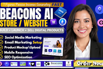 setup beacons ai website, beacons ai store, linktree, pensight, VA, promotion