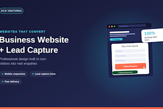 design a professional business website with lead capture