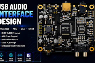 develop usb audio interface firmware asio xmos xu208 embedded dac pcb kicad