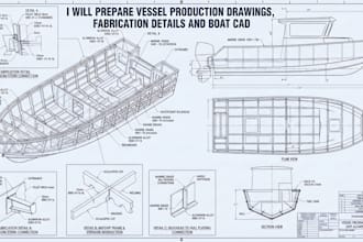 prepare vessel production drawings, fabrication details and boat cad