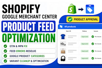 fix and optimize your google merchant center product feed for shopify stores