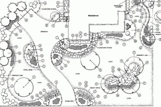 design 2d landscape drawings, hardscape site plans or cad for permits and hoa