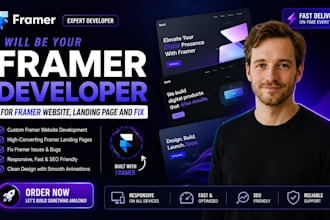 be your framer developer for framer website, landing page and fix