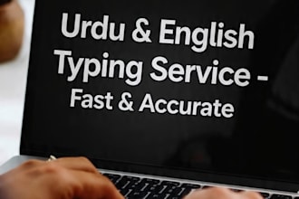 do urdu and english typing and data entry