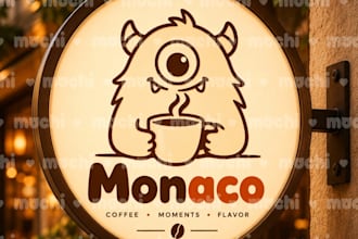 monaco coffee brand identity design