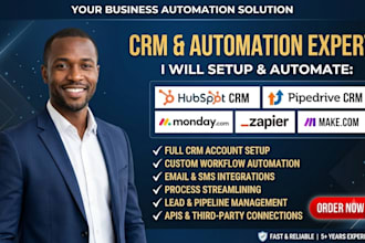 setup hubspot pipedrive monday crm gohighlevel zapier make crm automaton xenbar