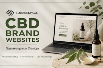 design or redesign squarespace website for a hemp derived cbd brand