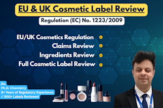 review your cosmetic label for eu and UK labeling compliance